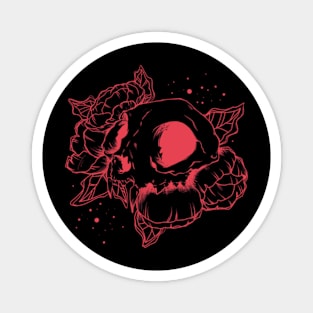 Cat Skull (Red) Magnet